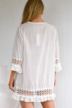 Zen Garden Lace Beach Dress - White - ZG4 Online