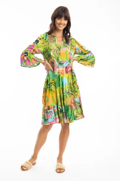 Escape by OQ Lani Dress Frill 3/4 Sleeve - EP6 Hot