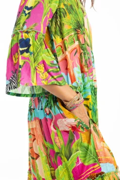 Escape by OQ Lani Dress Frill 3/4 Sleeve - EP6 Hot
