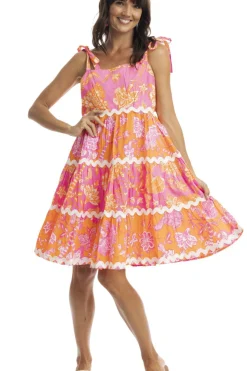 Escape by OQ Layla Tie Dress - Orange - EP7