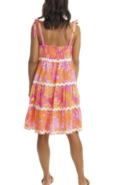 Escape by OQ Layla Tie Dress - Orange - EP7
