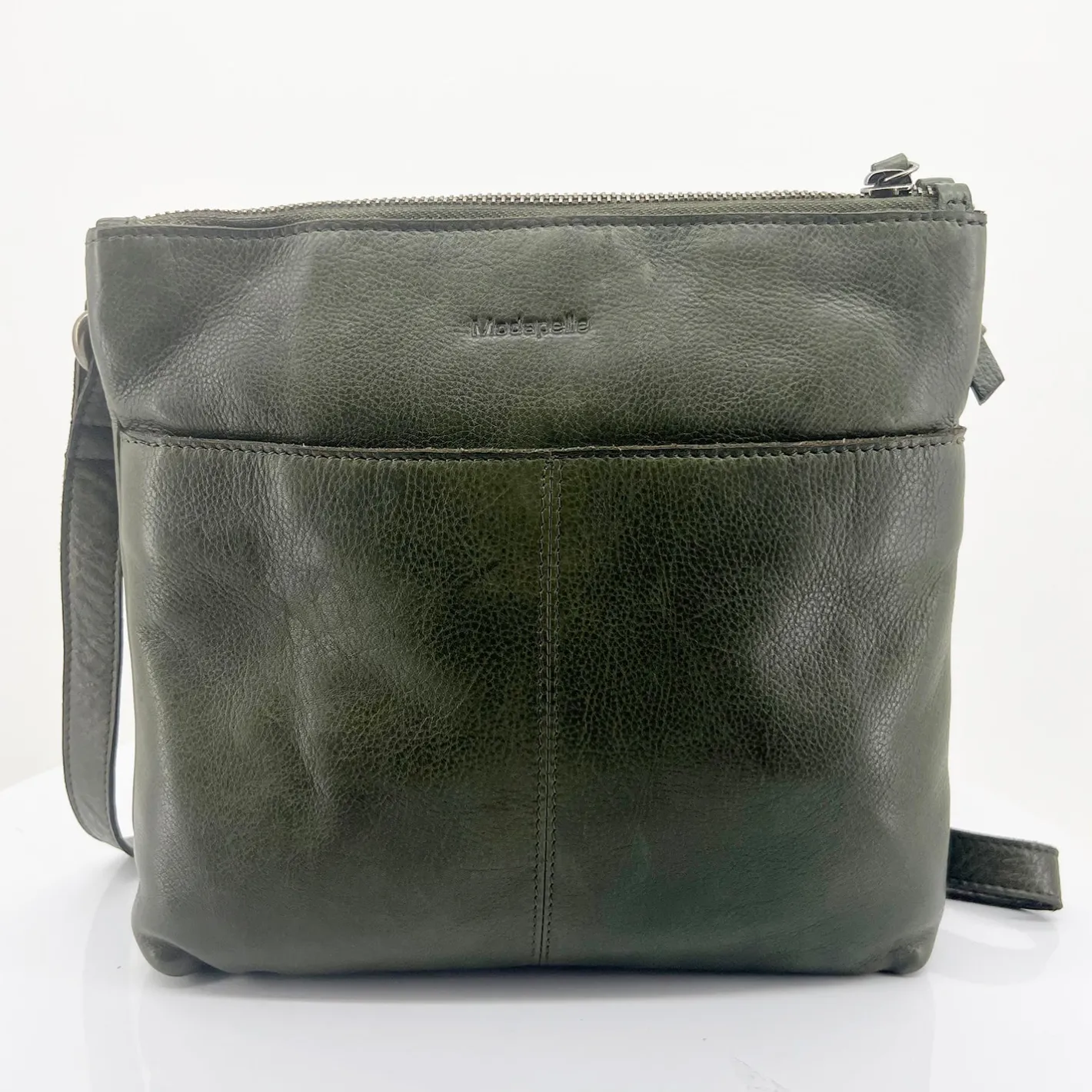 Modapelle Leonie Leather Cross Bag - Olive - ML23