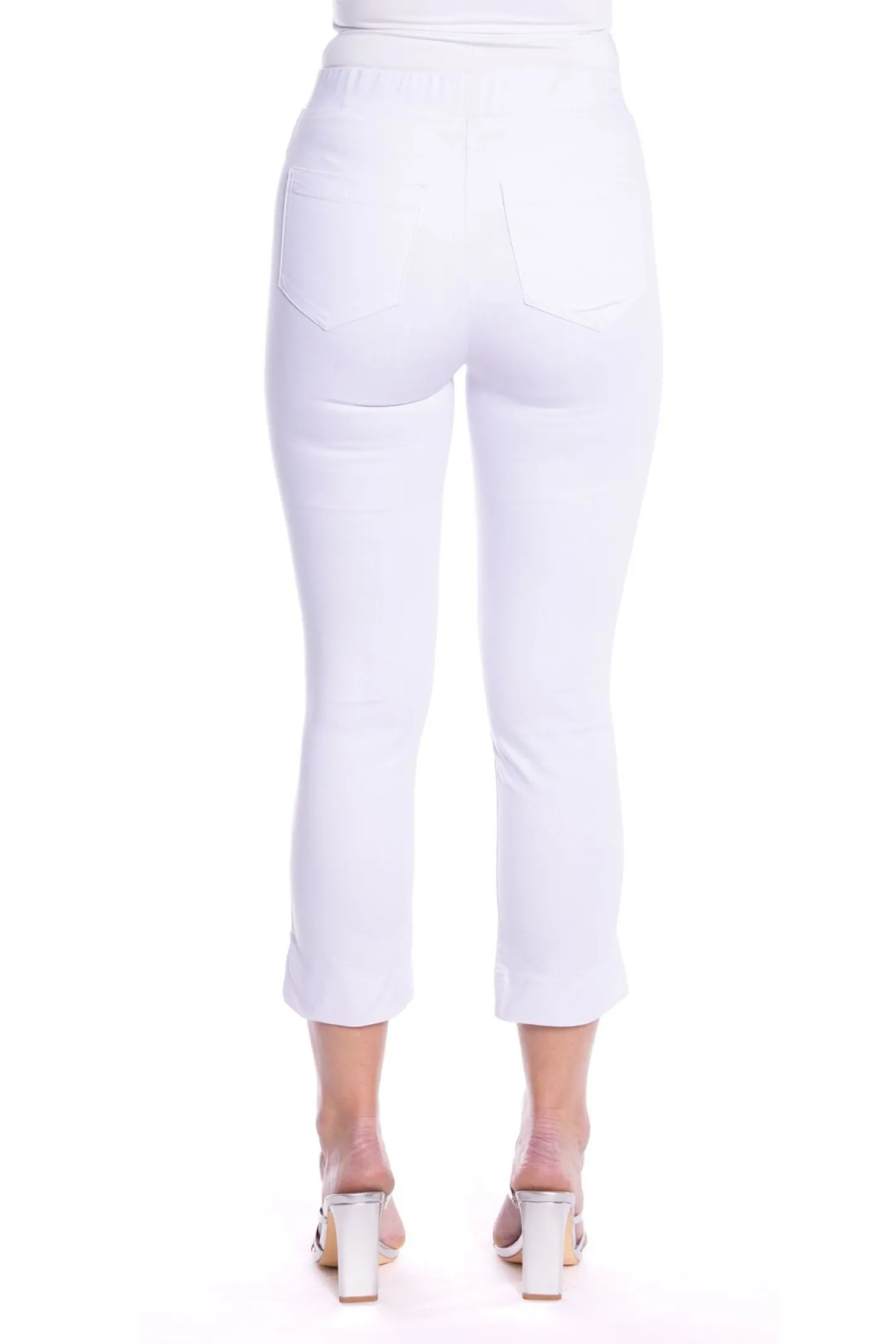 Cafe Latte Lina 7/8 Pull on Pant - White - CL1