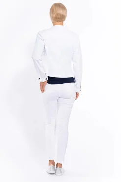 Cafe Latte Linda Pull On Pant - White - CL10