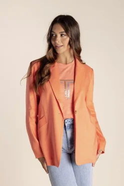 Two-T's Linen Blazer - Mango - TT10 Outlet