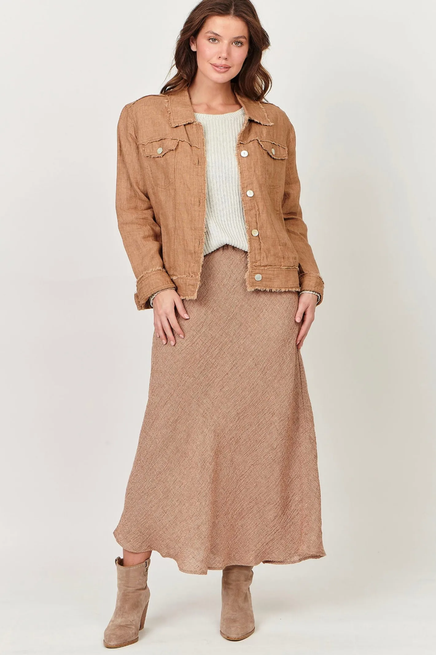 Naturals By O & J Lucy Jacket - Chai - OJ8 Online