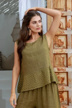 The Italian Cartel Luisa Top - Olive - IC24 Best