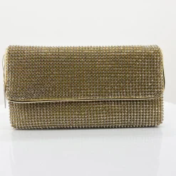 Adorne Malia Diamante Clutch - Gold - AD19 Hot