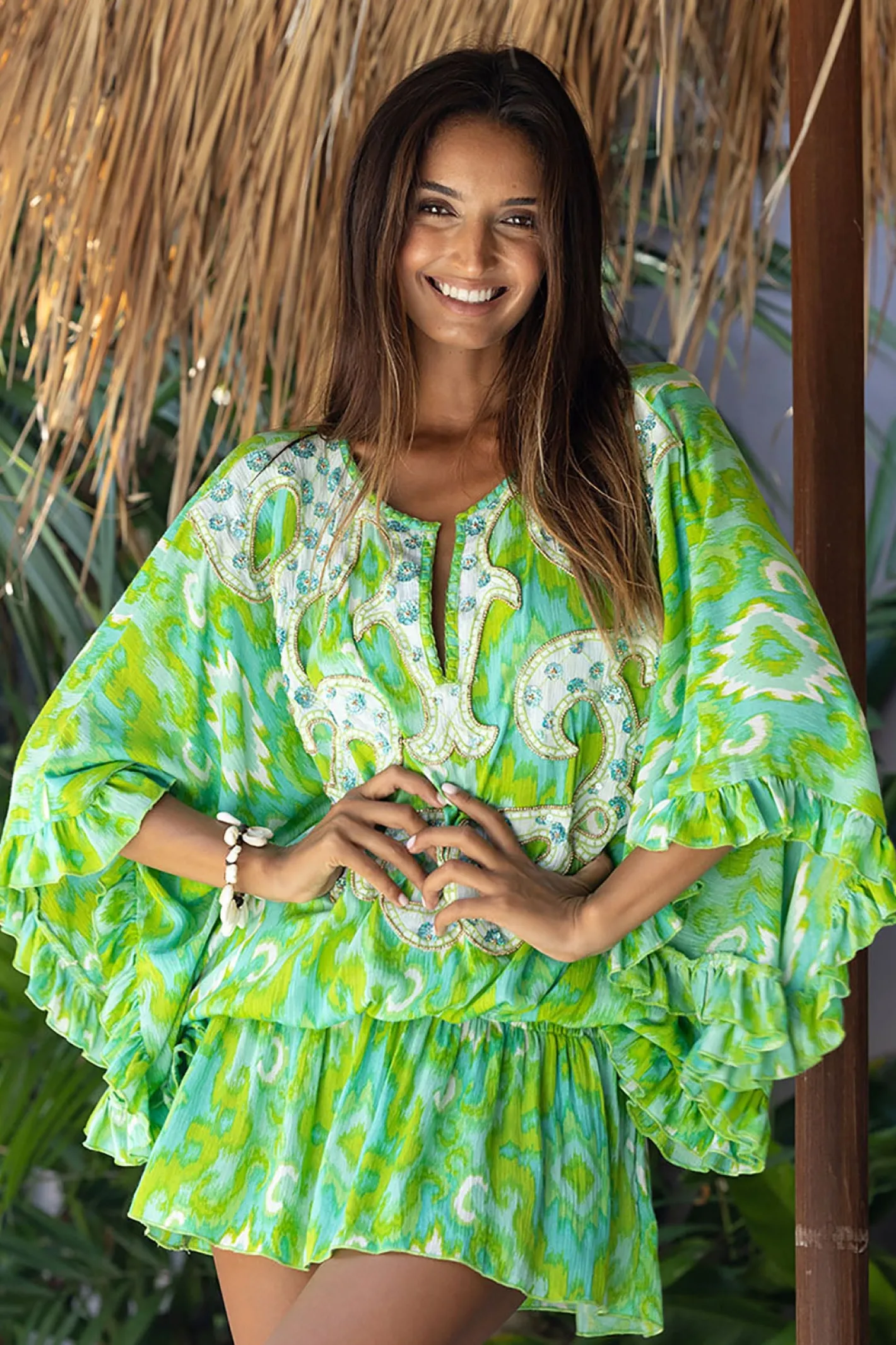 Miss June Mavis Dress - Green Acqua - M31 Online