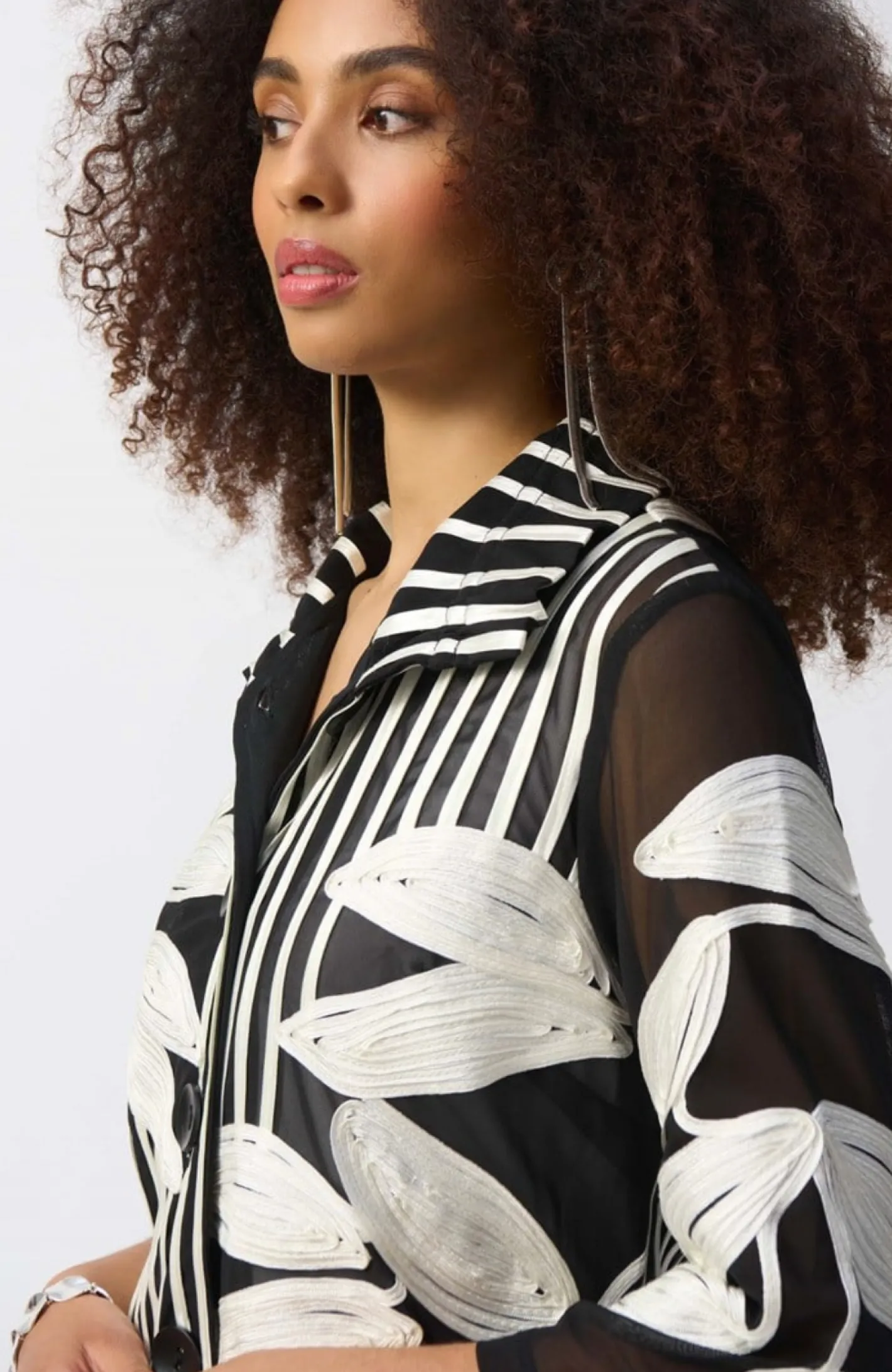 Joseph Ribkoff Mesh and Satin Soutache Jacket - JR67