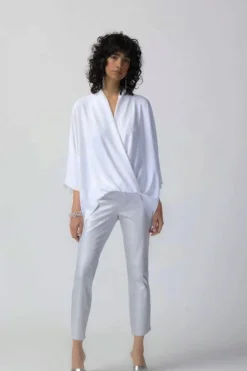 Joseph Ribkoff Metallic Animal Pant - Silver - JR38 Online