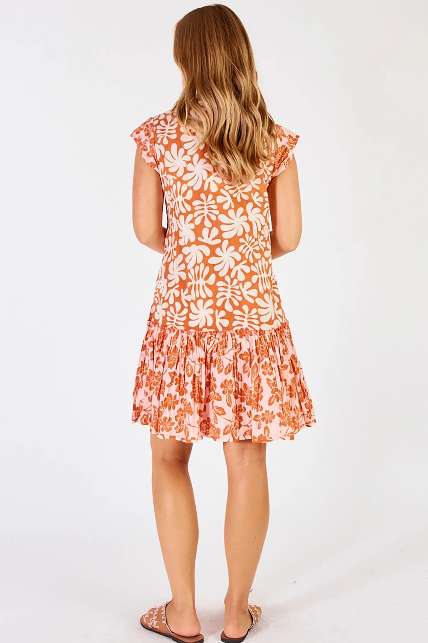 Lula Life Mia Dress - Apricot - LL9 Online