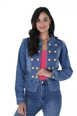 Frank Lyman Military Denim Jacket - FL41 Clearance