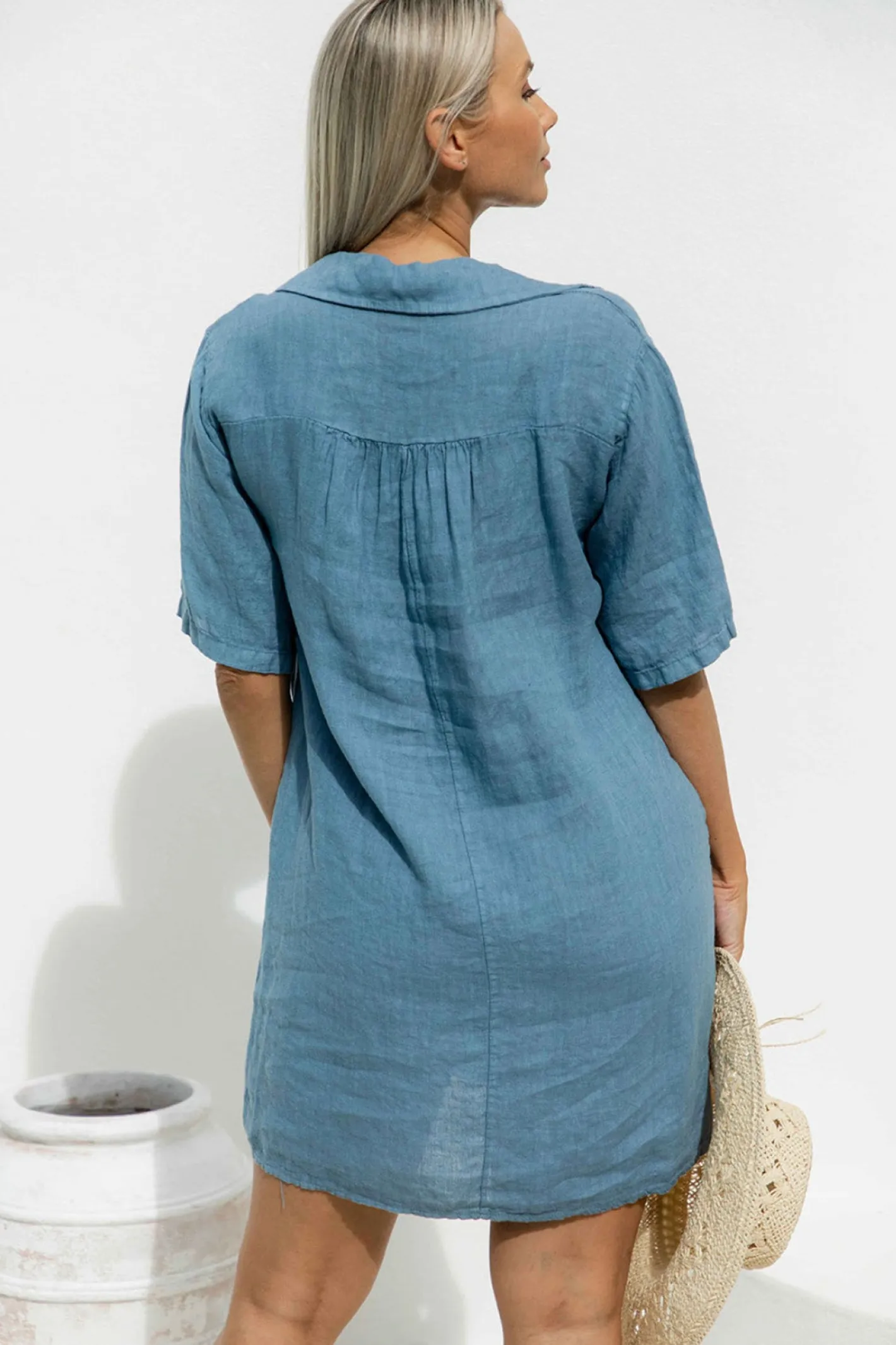 The Italian Cartel Milly Dress - Denim - IC37 Hot