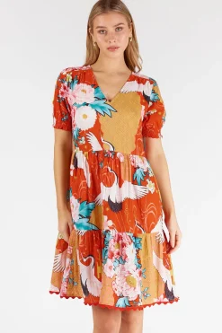 Lula Life Mitzuki Dress - Red - LL42 Outlet