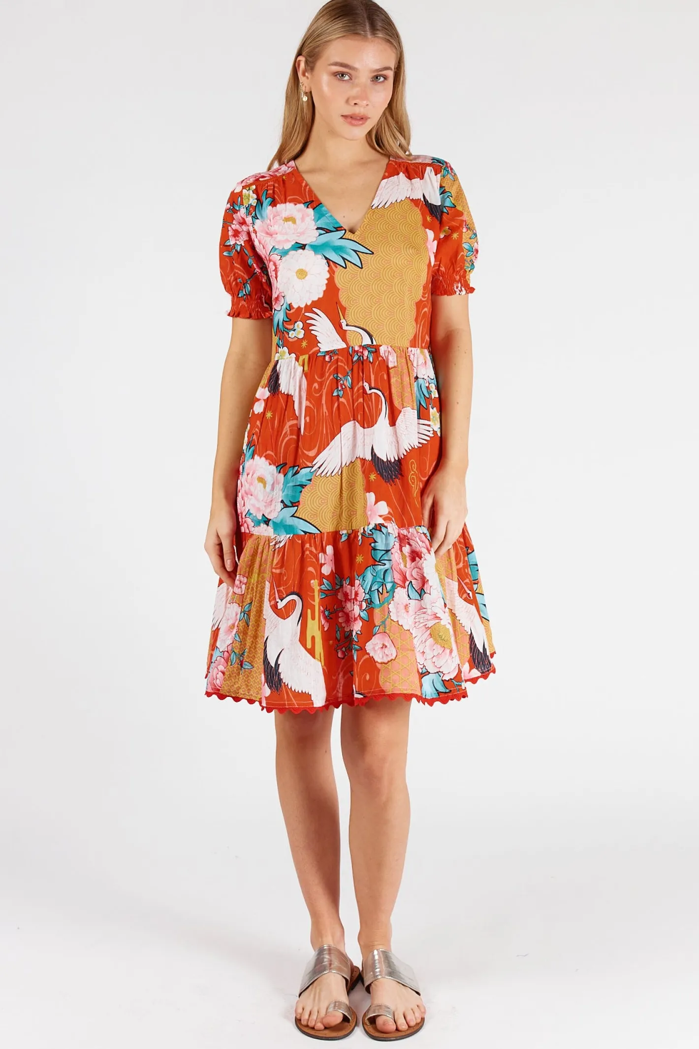 Lula Life Mitzuki Dress - Red - LL42 Outlet