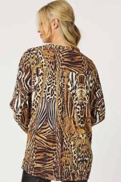 Hammock & Vine Morocco Print Shirt - Animal - HV30 Discount