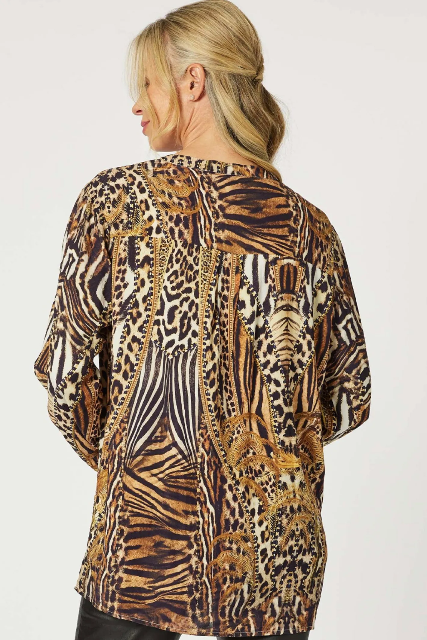 Hammock & Vine Morocco Print Shirt - Animal - HV30 Discount