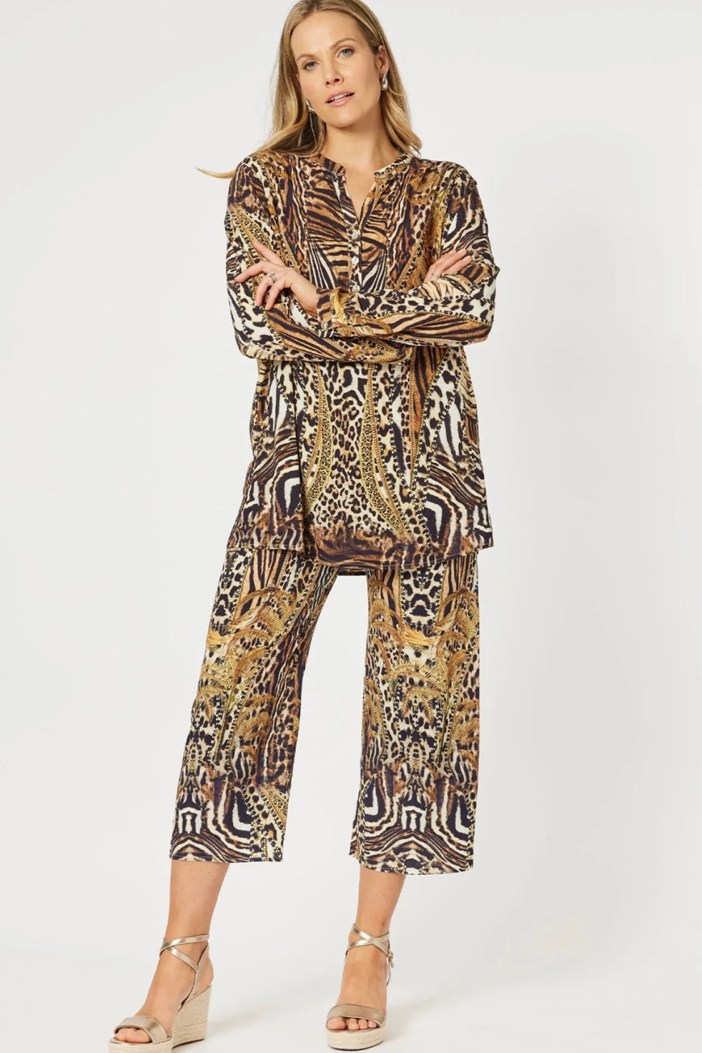Hammock & Vine Morocco Print Shirt - Animal - HV30 Discount