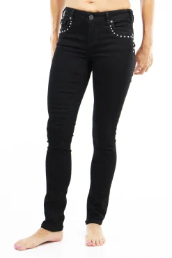 New London Jeans Nottingham Studded Jeans - Black - NLJ13 Discount