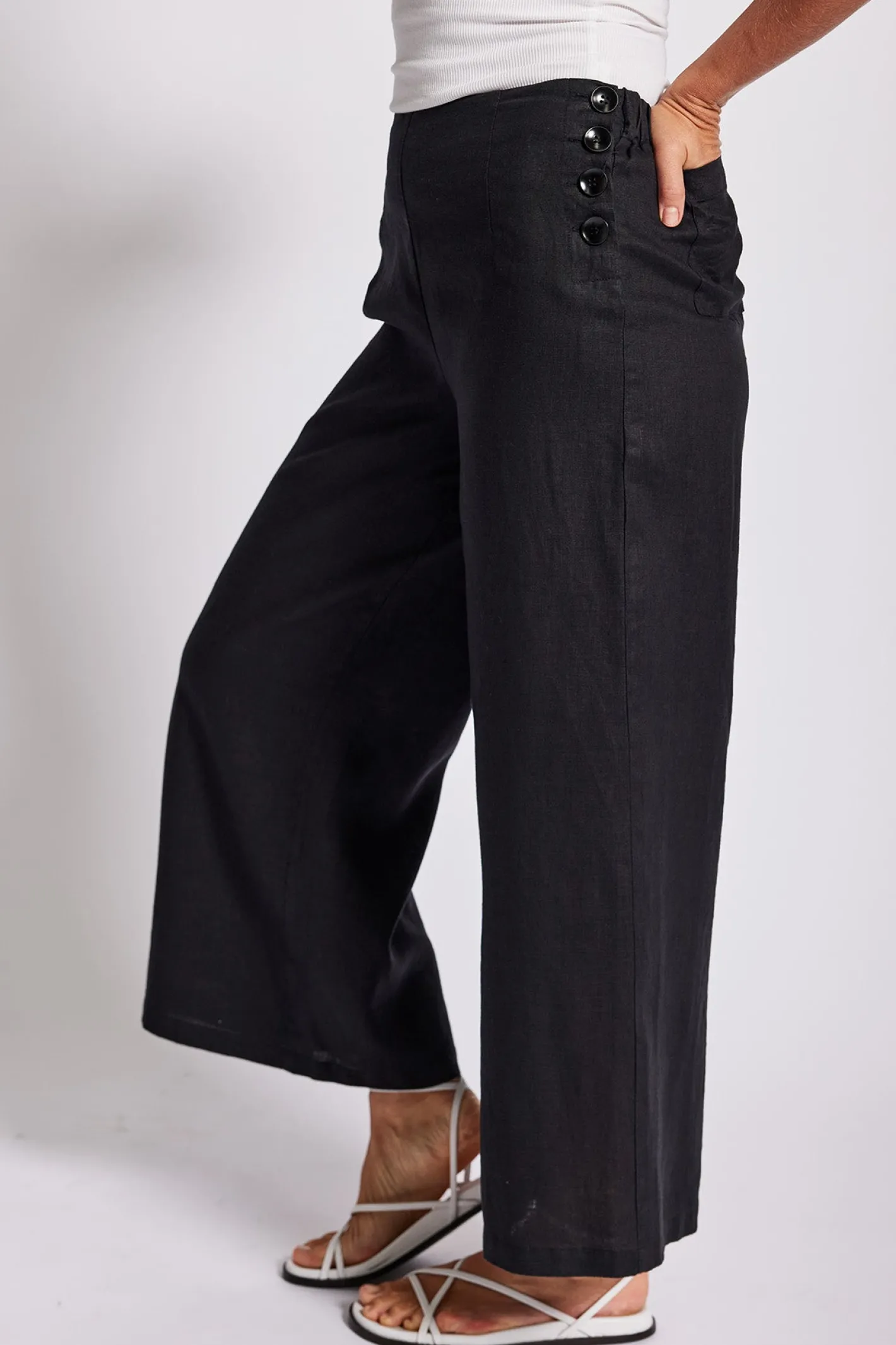 See Saw Palazzo Pants - Black - SS7 Outlet