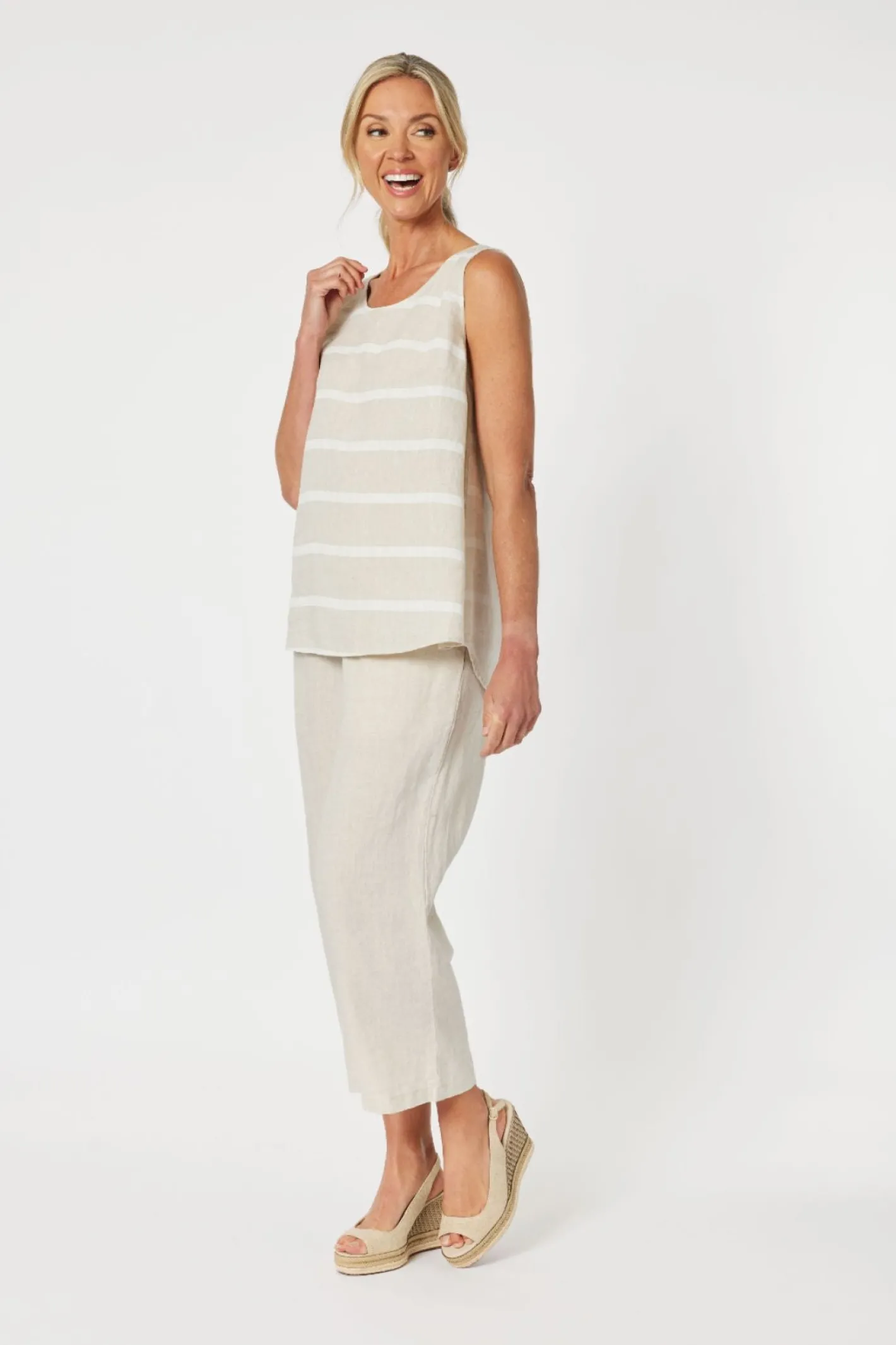 Gordon smith Patio Stripe Tank - Natural - GS12