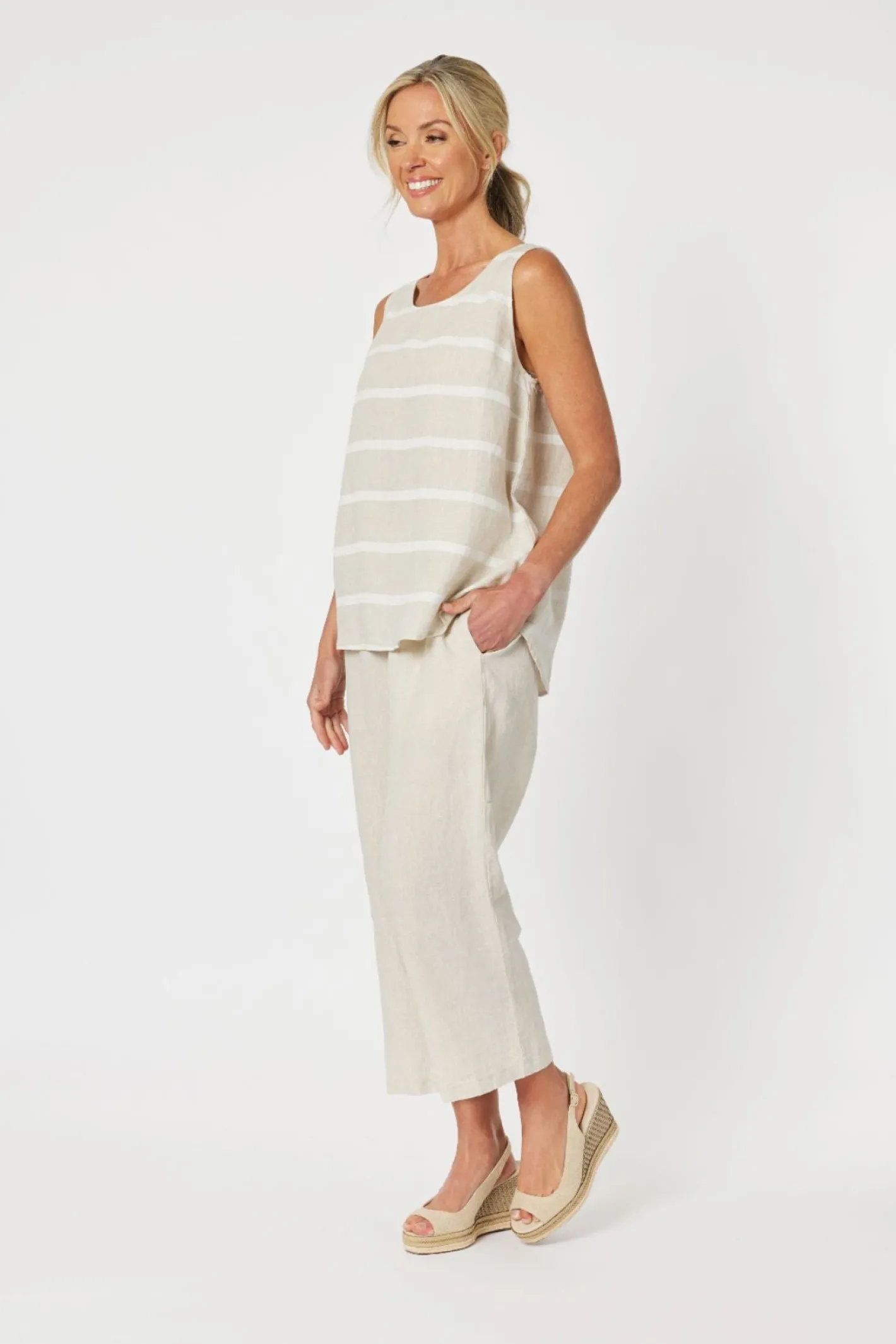 Gordon smith Patio Stripe Tank - Natural - GS12