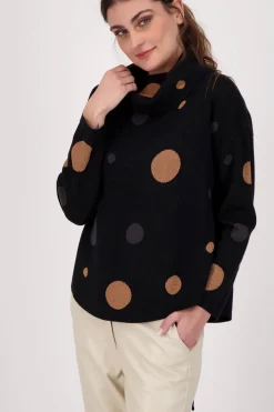 Spanner Polka Mock Neck Sweater - SP6 Outlet