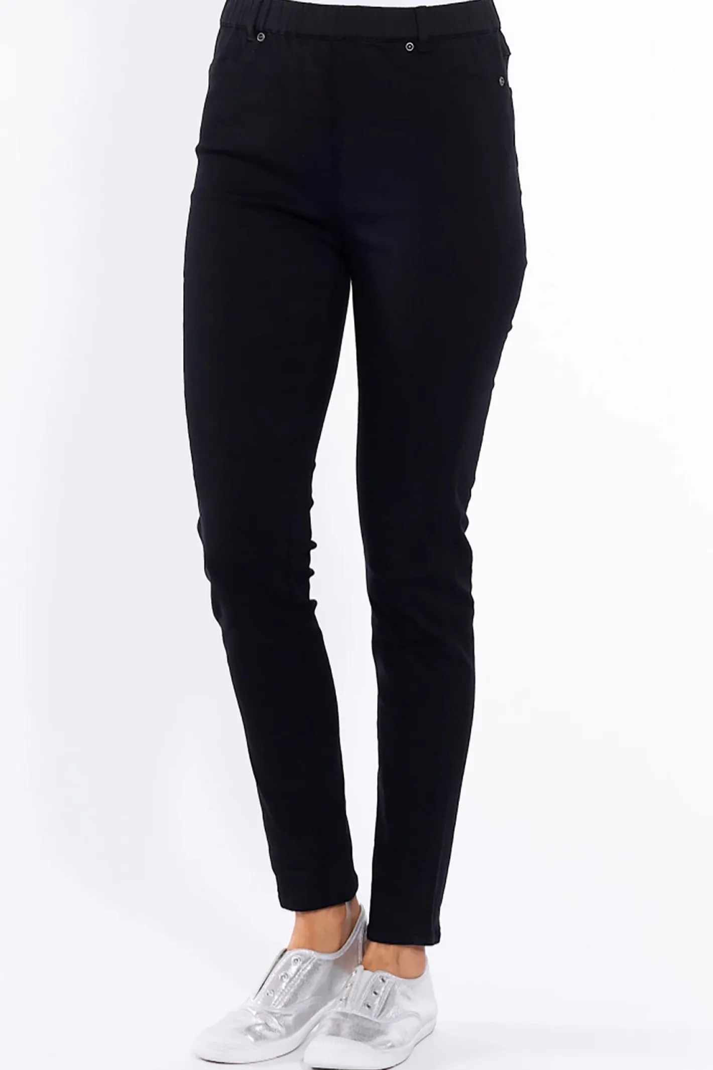 Cafe Latte Pull on Jean - Black - CL20 Hot
