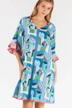 Lula Life Rosalie Dress - Sky - LL35 Sale