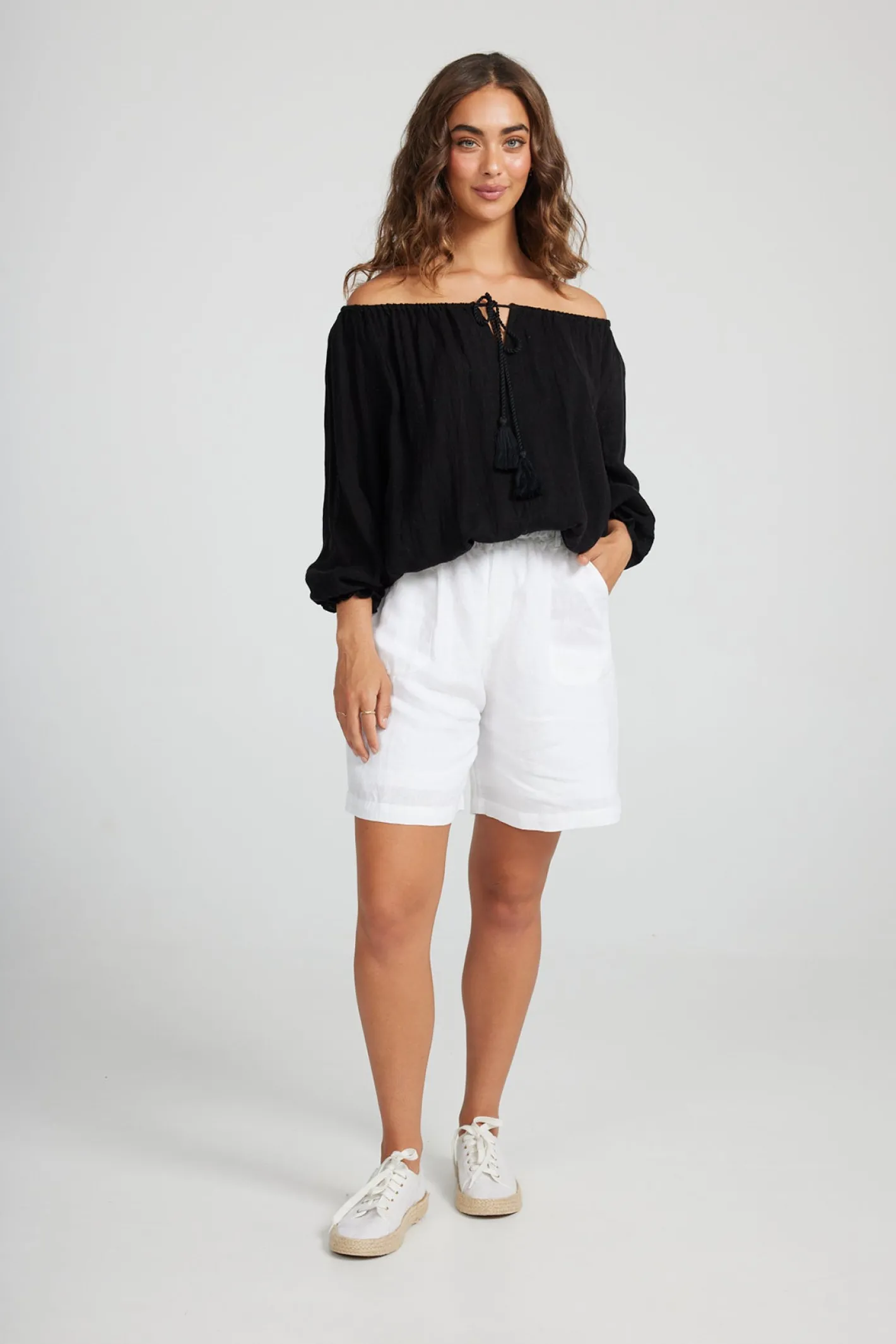 Holiday Seaside Top | Black | H28