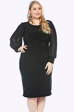 Layla Jones Silhouette Shift Dress - Black - LJ10 Clearance