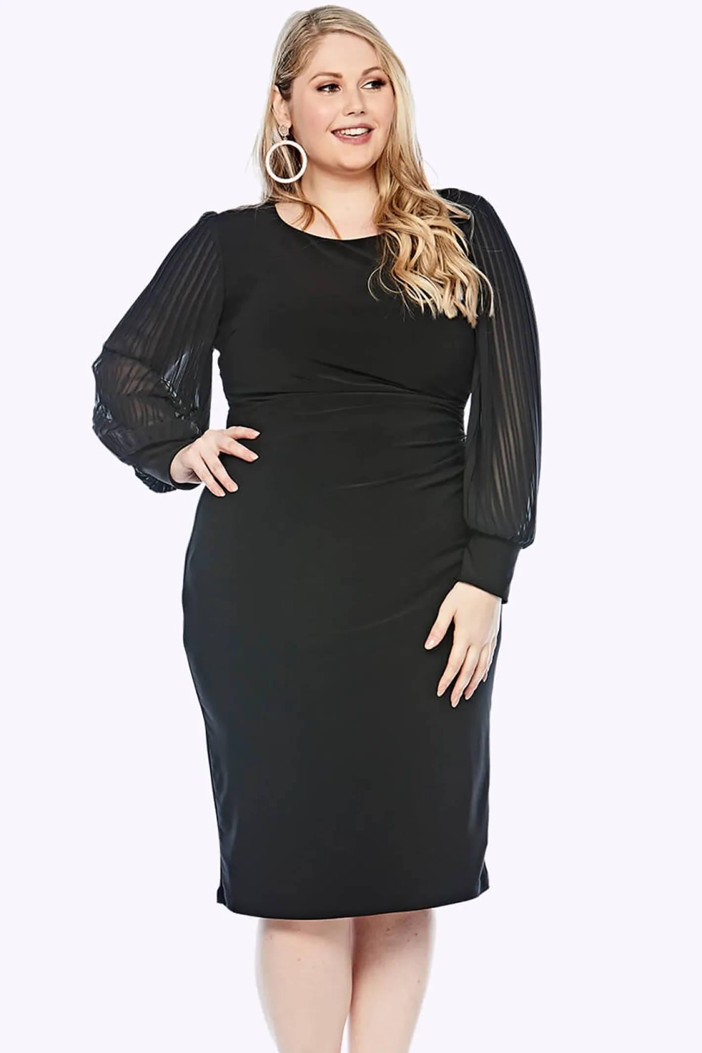 Layla Jones Silhouette Shift Dress - Black - LJ10 Clearance
