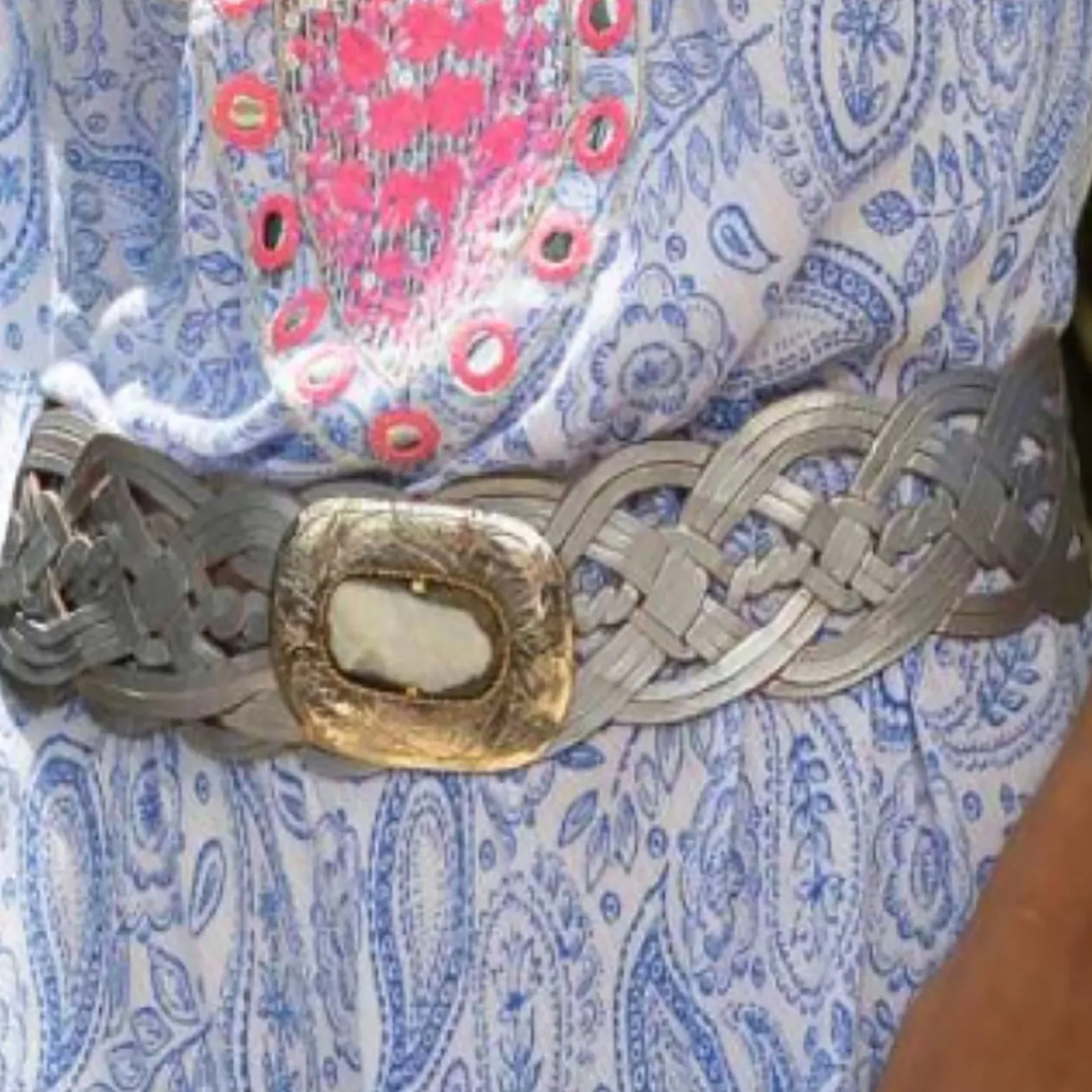 Miss June Silver Woven Belt - M55 Hot