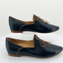 Top End Shoes Sommer Flats - Navy & Tan - TE12