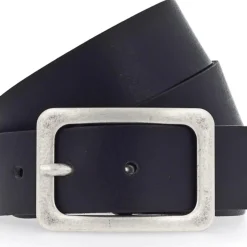 Vanzetti Square Buckle Leather Belt | Black | V1