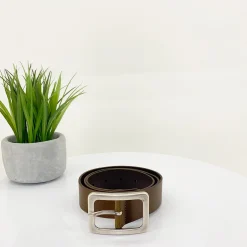 Vanzetti Square Buckle Leather Belt | Baileys | V1 Discount