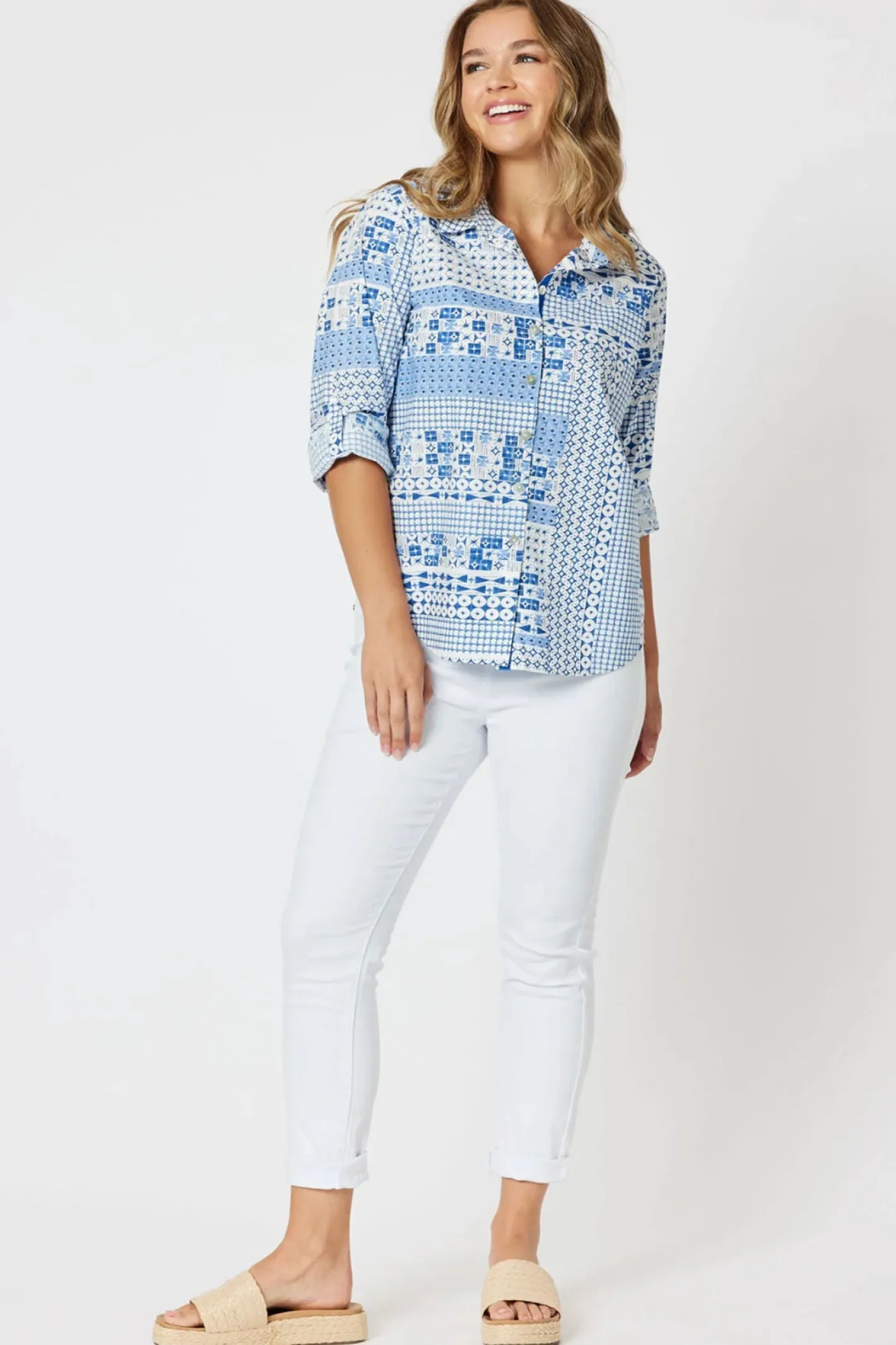 Threadz Stretch Jean - White - TZ47 Clearance