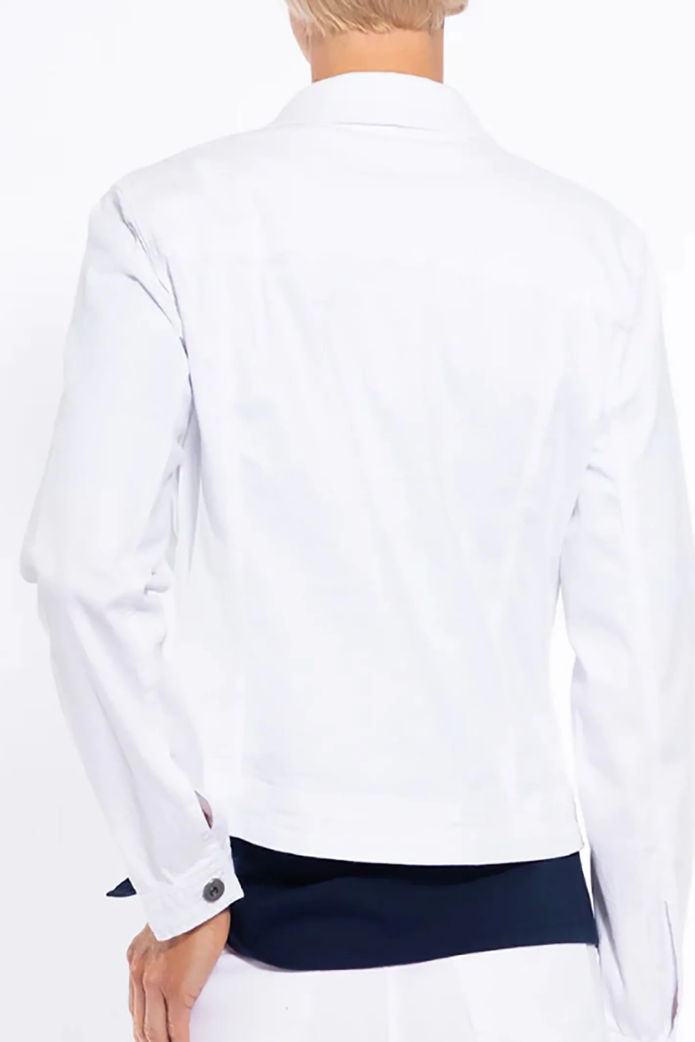 Cafe Latte Stretch White Denim Jacket - CL12 Outlet