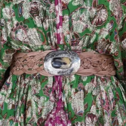 Miss June Tan Woven Belt - Tan / Silver - M55 Outlet