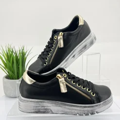 Rilassare Tatter Sneaker | Black/Gold | RS3 Sale