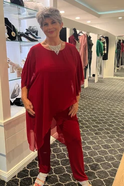 Sister sister Tilly Jumpsuit - Red - SIS1 Online