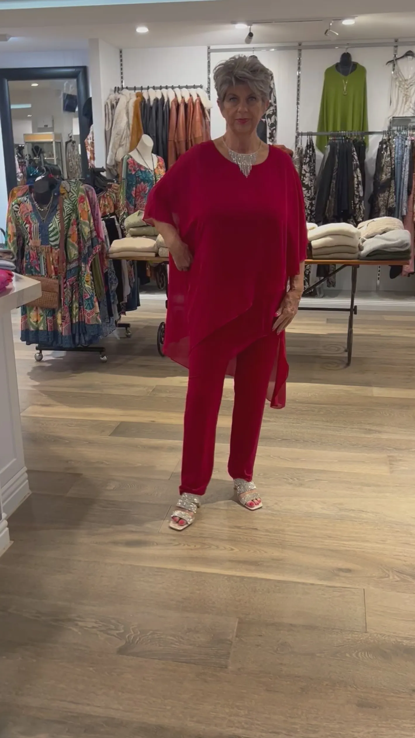 Sister sister Tilly Jumpsuit - Red - SIS1 Online