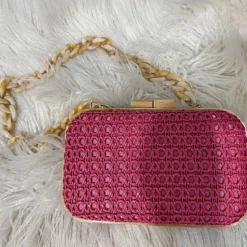 Spice Up Timber Frame Clutch Bag | Fuchsia Sale