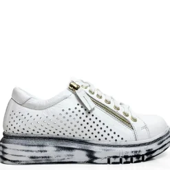 Rilassare Timor Sneaker - White & Gold - RS28 Discount