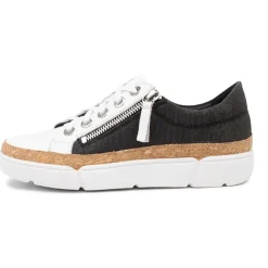 Django & Juliette Torry White And Black Lace Up Flats - DJ39 Discount