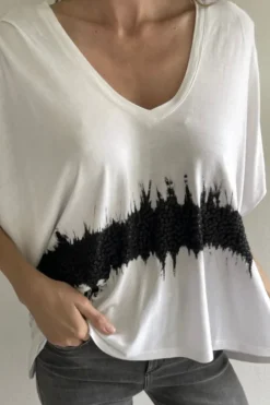 Adine Studio Undone Tee - White - AS5 New