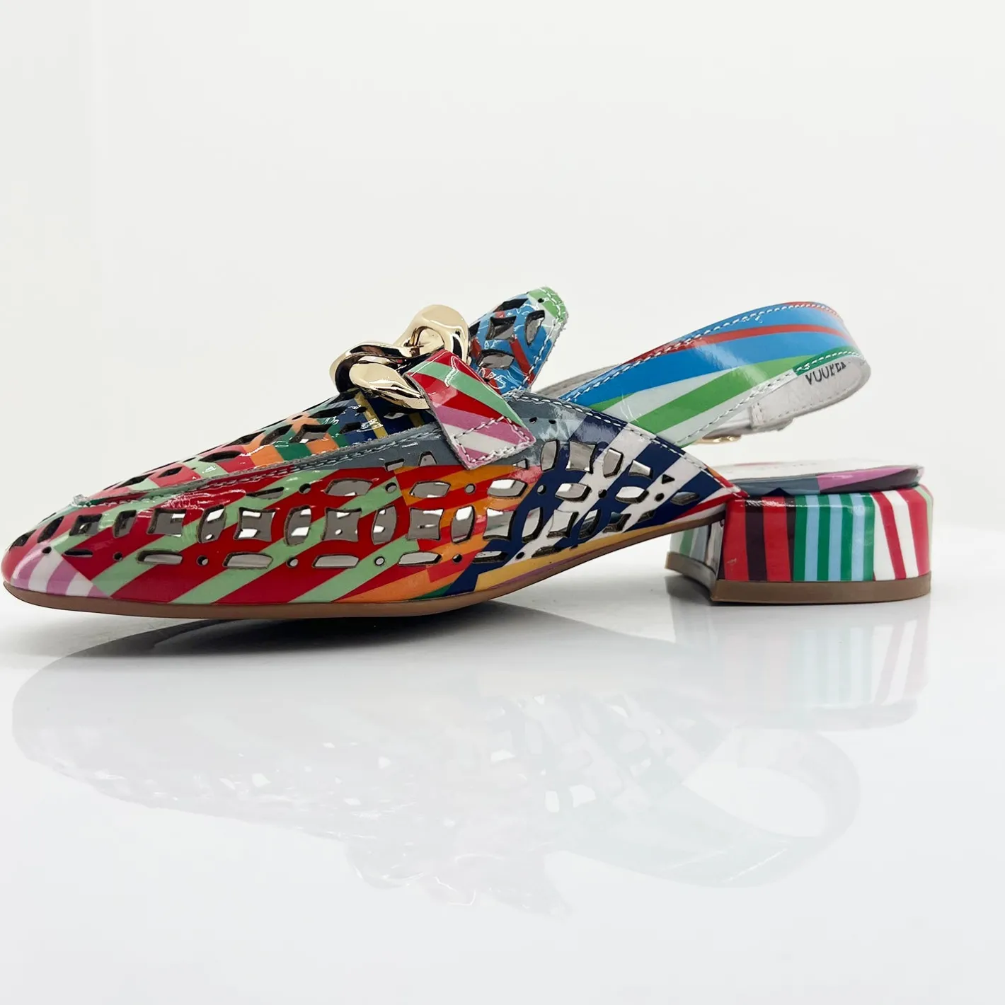Django & Juliette Vooper Leather Heel - Multi - DJ29 Sale