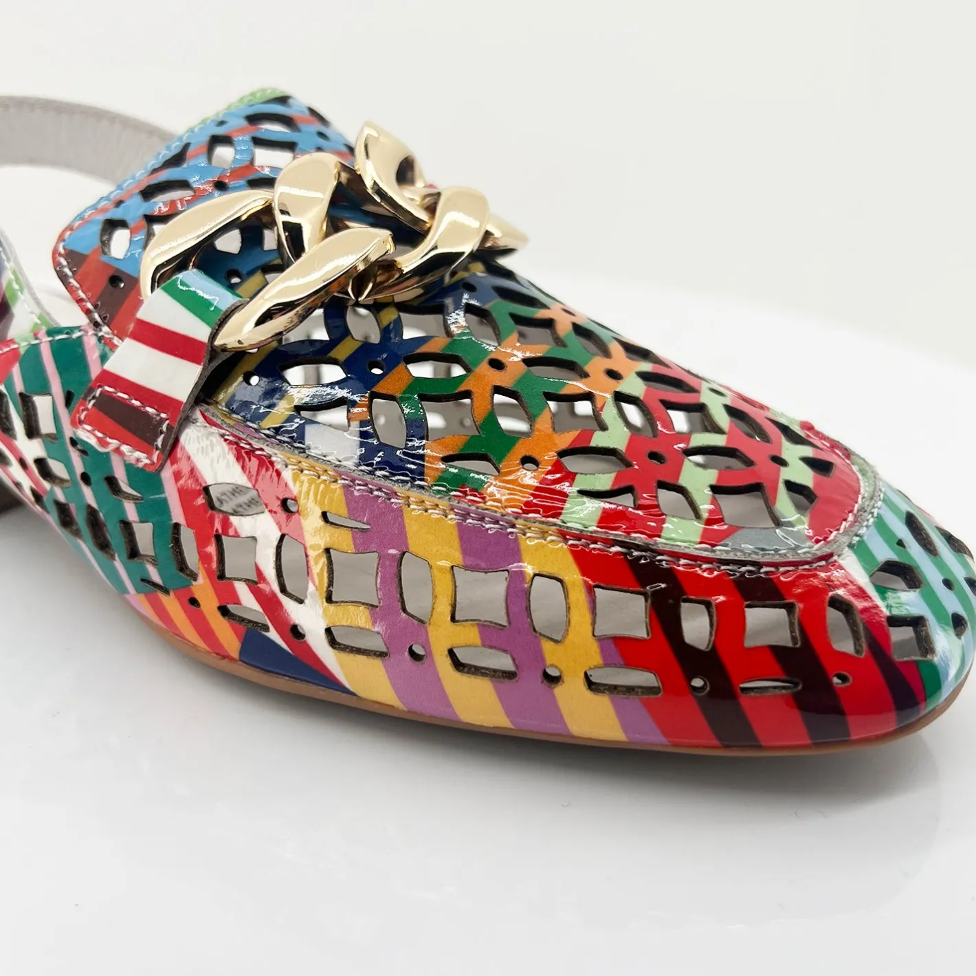 Django & Juliette Vooper Leather Heel - Multi - DJ29 Sale