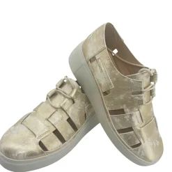 Django & Juliette Yao Metallic Sneaker - Washed Gold - DJ13 Discount